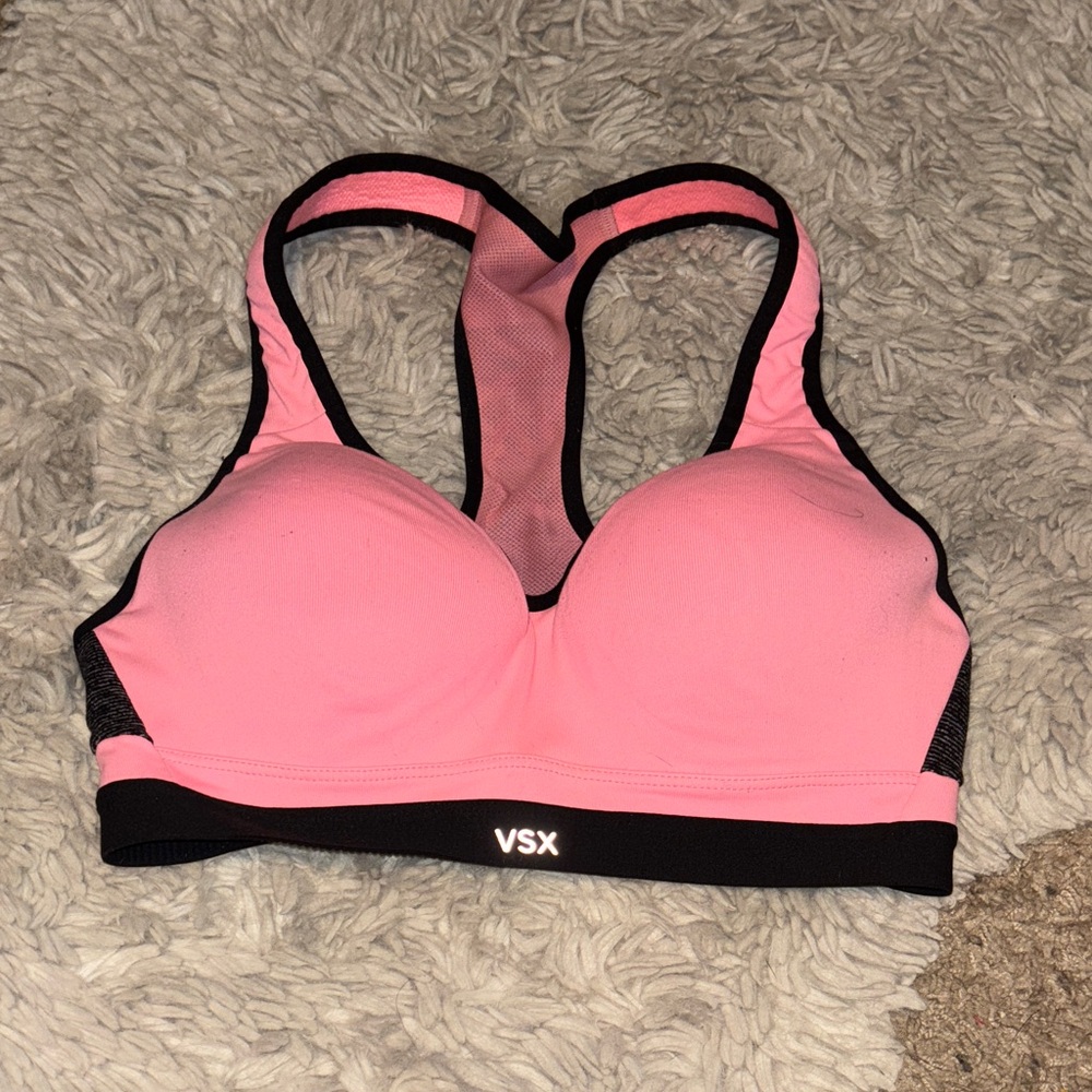 VSX Vibrant Pink and Black Sports Bra
